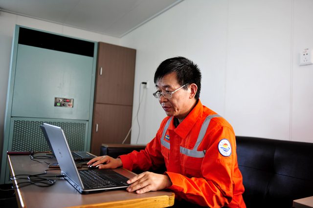 Prof. Weicheng Cui, seen here aboard RV Zhangjian, founded Rainbowfish Ocean Technology in 2014